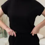 Домашній костюм жіночий з віскози, чорний