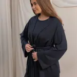 Домашній костюм із віскози: майка, штани та кімоно «Ніжна леді»