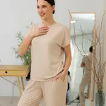 Домашний костюм женский из вискозы, бежевый