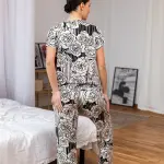 Домашний костюм женский из вискозы «Цветочный блюз»