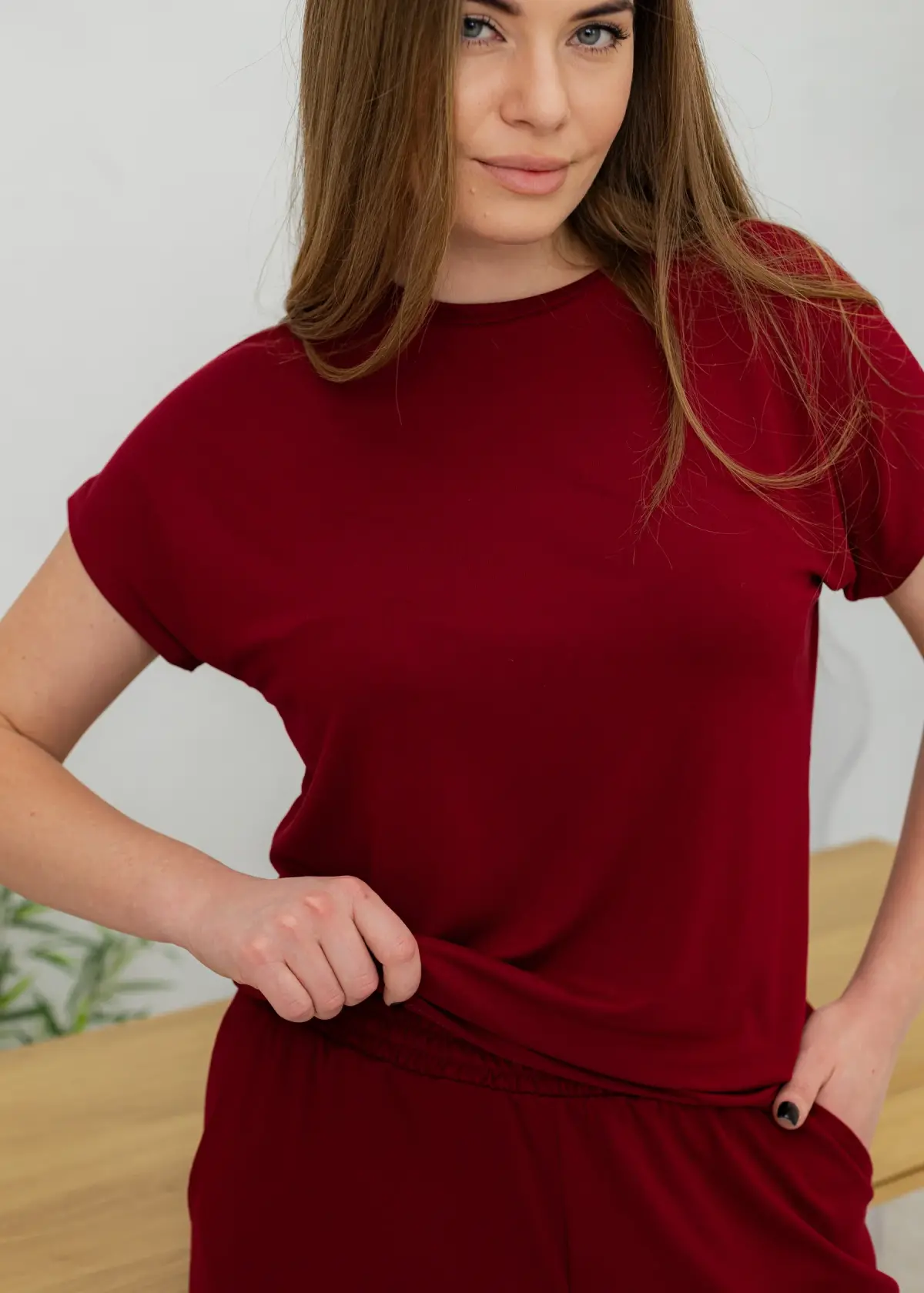Домашний костюм женский из вискозы «Lady in Red»
