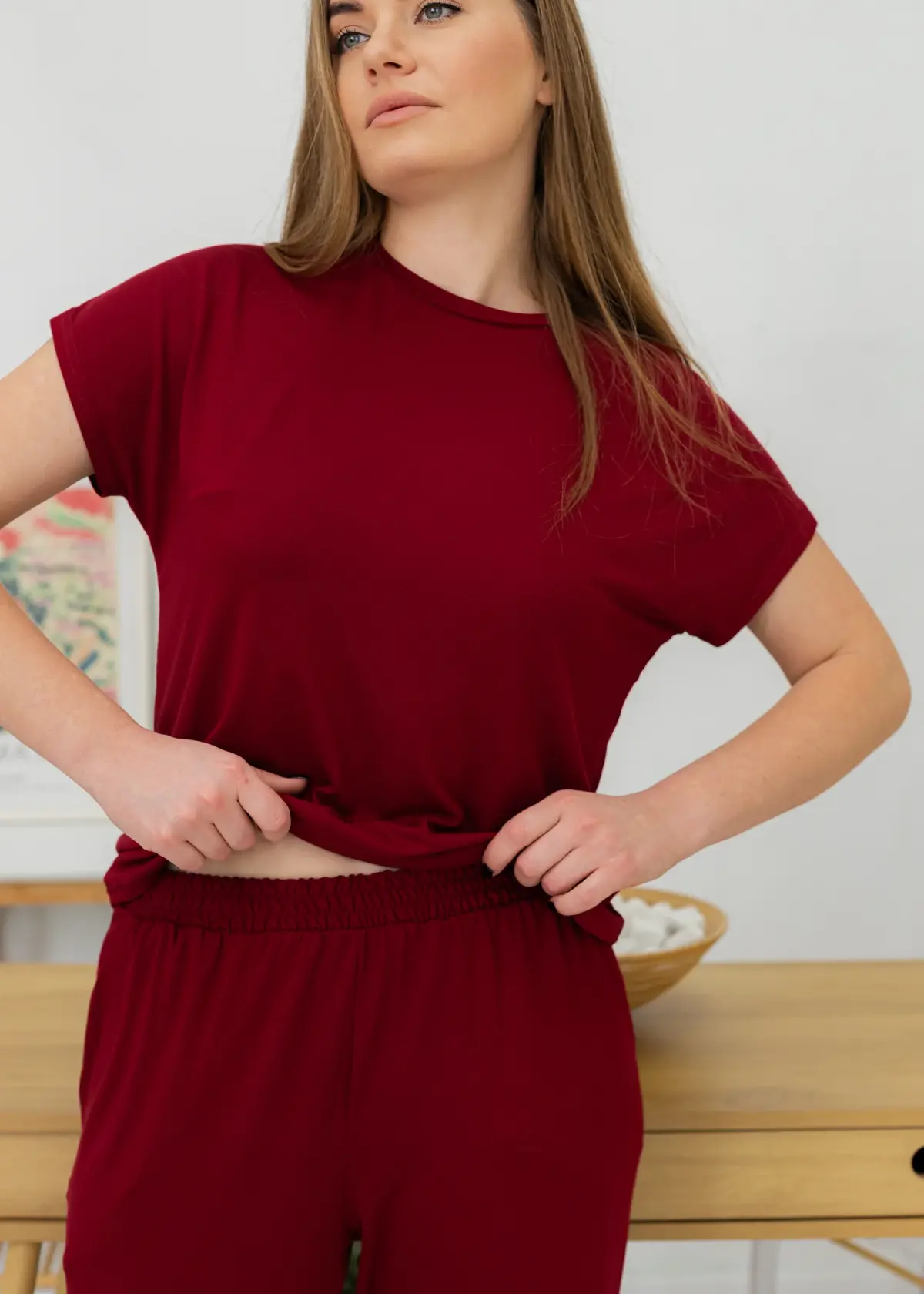 Домашний костюм женский из вискозы «Lady in Red»