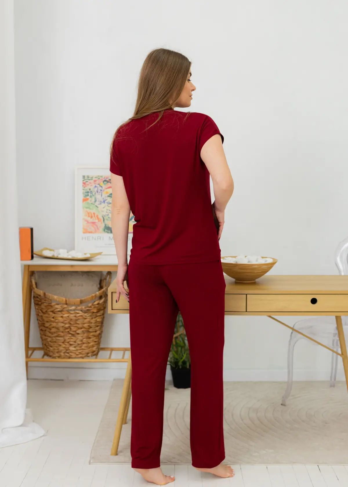 Домашний костюм женский из вискозы «Lady in Red»