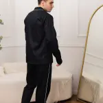 Піжама чоловіча з сатину, чорна