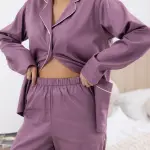 Пижама женская из сатина, пыльная роза