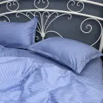 Постільна білизна зі страйп сатину, блакитна
