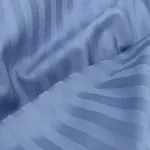 Постільна білизна зі страйп сатину, блакитна