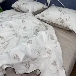 Сатиновое постельное белье с принтом «Ванильный цвет»