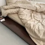 Постельное белье из сатина, бежевое