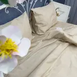 Постельное белье из сатина, бежевое