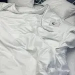 Постельное белье из сатина, белое