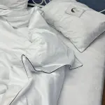 Постельное белье из сатина, белое