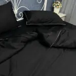 Постельное белье из сатина, черное