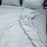 Постельное белье из сатина, мятное