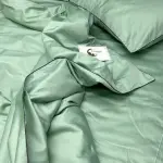 Постельное белье из сатина, оливковое