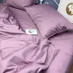 Постельное белье из сатина, пудровое