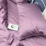 Постельное белье из сатина, пудровое