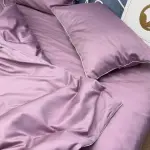 Постельное белье из сатина, пудровое