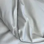 Постельное белье из сатина, серебристое