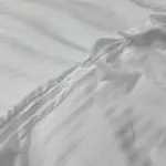 Постельное белье из страйп сатина, белая