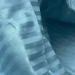 Постельное белье из страйп сатина, бирюза