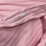 Постельное белье из страйп сатина, розовое