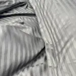 Постельное белье из страйп сатина, серая