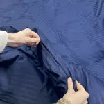 Постельное белье из страйп сатина, темно синее