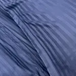 Постельное белье из страйп сатина, темно синее