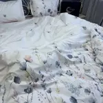 Поплінова постільна білизна з принтом «Акварельна ніжність»
