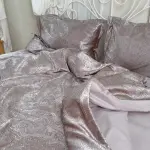 Жаккардовое постельное белье “Мечты султана” — серебристо-коричневое