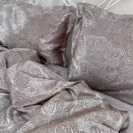 Жаккардовое постельное белье “Мечты султана” — серебристо-коричневое