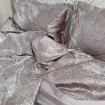 Жаккардовое постельное белье “Мечты султана” — серебристо-коричневое