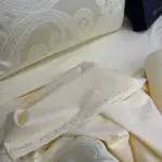 Комплект жакардової постільної білизни «Шампань в бокалі», ніжна шампань