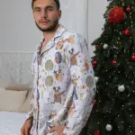 Тепла чоловіча піжама фланелева «Лісовий затишок»